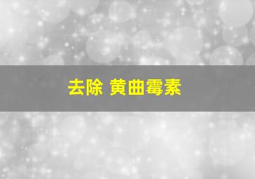 去除 黄曲霉素